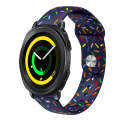 For Samsung Galaxy Watch 5 Pro Sports Rainbow Dots Silicone Buckle Watch Band(Blue)
