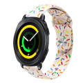 For Samsung Galaxy Watch 5 Pro Sports Rainbow Dots Silicone Buckle Watch Band(Starlight Color)
