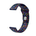 For Samsung Galaxy Watch 4 40mm / 44mm Sports Rainbow Dots Silicone Buckle Watch Band(Blue)