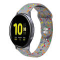 For Samsung Galaxy Watch 4 40mm / 44mm Sports Rainbow Dots Silicone Buckle Watch Band(Gray)