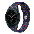 For Samsung Galaxy Watch Active 2 40mm / 44mm Sports Rainbow Dots Silicone Buckle Watch Band(Blue)