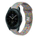For Samsung Galaxy Watch Active 2 40mm / 44mm Sports Rainbow Dots Silicone Buckle Watch Band(Gray)