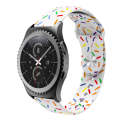 For Samsung Galaxy watch Active 40mm Sports Rainbow Dots Silicone Buckle Watch Band(White)