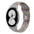 For Samsung Galaxy Gear Sport Sports Rainbow Dots Silicone Buckle Watch Band(Gray)