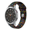 For Samsung Gear S2 Classic Sports Rainbow Dots Silicone Buckle Watch Band(Black)