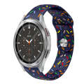 For Samsung Gear S2 Classic Sports Rainbow Dots Silicone Buckle Watch Band(Blue)