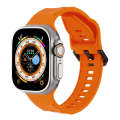 For Apple Watch 8 45mm Ripple Silicone Sports Watch Band(Orange)