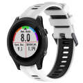 For Garmin Forerunner 935 Sports Two-Color Silicone Watch Band(White+Black)