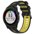 For Garmin Forerunner 935 Sports Two-Color Silicone Watch Band(Black+Yellow)