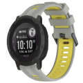 For Garmin Instinct 2 Solar Sports Two-Color Silicone Watch Band(Grey+Yellow)