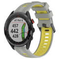 For Garmin Approach S62 Sports Two-Color Silicone Watch Band(Grey+Yellow)