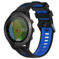 For Garmin Approach S60 Sports Two-Color Silicone Watch Band(Black+Blue)