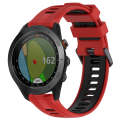 For Garmin Approach S60 Sports Two-Color Silicone Watch Band(Red+Black)