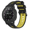 For Garmin Instinct Crossover Sports Two-Color Silicone Watch Band(Black+Yellow)