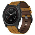 For Garmin TACTIX 7 Pro 26mm Leather Textured Watch Band(Brown)