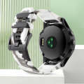 For Garmin Fenix 7X Solar 26mm Camouflage Silicone Watch Band(Camouflage White)