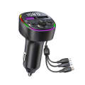 CS1 MP3 Player Bluetooth FM Transmitter 66W 3-In-1 Car Fast Charger