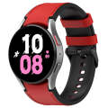 For Samsung Galaxy Watch 6 Silicone Leather Black Buckle Watch Band(Red)