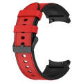 For Samsung Galaxy Watch 6 Silicone Leather Black Buckle Watch Band(Red)