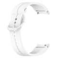 For Samsung Galaxy Watch 6 / 6 Classic Grooved Color Buckle Silicone Watch Band(White)