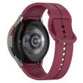 For Samsung Galaxy Watch 6 / 6 Classic Grooved Color Buckle Silicone Watch Band(Wine Red)