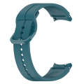 For Samsung Galaxy Watch 6 / 6 Classic Grooved Color Buckle Silicone Watch Band(Dark Green)