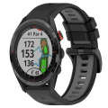 For Garmin Approach S62 22mm Sports Two-Color Silicone Watch Band(Black+Grey)
