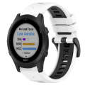 For Garmin Forerunner 945 22mm Sports Two-Color Silicone Watch Band(White+Black)
