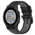 For Garmin Forerunner 945 22mm Sports Two-Color Silicone Watch Band(Black+Grey)