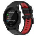 For Garmin Forerunner 935 22mm Sports Two-Color Silicone Watch Band(Black+Red)