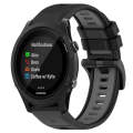 For Garmin Forerunner 935 22mm Sports Two-Color Silicone Watch Band(Black+Grey)