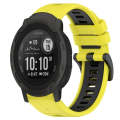 For Garmin Instinct 2 22mm Sports Two-Color Silicone Watch Band(Yellow+Black)