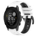 For Garmin Descent G1 22mm Sports Two-Color Silicone Watch Band(White+Black)