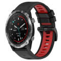For Garmin Descent MK 2 26mm Sports Two-Color Silicone Watch Band(Black+Red)
