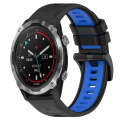 For Garmin Descent MK 2i 26mm Sports Two-Color Silicone Watch Band(Black+Blue)