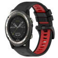 For Garmin D2 Charlie 26mm Sports Two-Color Silicone Watch Band(Black+Red)