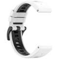 For Garmin Descent Mk3i 51mm 26mm Sports Two-Color Silicone Watch Band(White+Black)