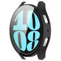 For Samsung Galaxy Watch6 44mm PC + Tempered Film Integrated Watch Protective Case(Black)