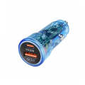 P35 48W PD30W+QC3.0 18W USB Transparent Car Quick Charge(Transparent Blue)