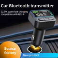 C40 Type-C + Dual USB QC3.0 Car Charger Bluetooth Hands-free Call Adapter Car MP3 Music Player