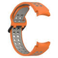 For Samsung Galaxy Watch 6 Classic 43mm Two-Color Breathable Silicone Watch Band(Orange + Gray)