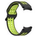 For Samsung Galaxy Watch 6 Classic 43mm Two-Color Breathable Silicone Watch Band(Black + Green)