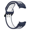 For Samsung Galaxy Watch 6 44mm Two-Color Breathable Silicone Watch Band(Midnight Blue + White)