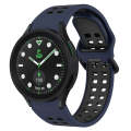 For Samsung Galaxy watch 5 Pro Golf Edition Two-Color Breathable Silicone Watch Band(Midnight Blu...