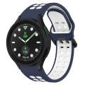 For Samsung Galaxy watch 5 Pro Golf Edition Two-Color Breathable Silicone Watch Band(Midnight Blu...
