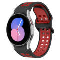 For Samsung Galaxy Watch 5  40mm Two-Color Breathable Silicone Watch Band(Black + Red)