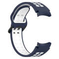 For Samsung Galaxy Watch 4 40mm Two-Color Breathable Silicone Watch Band(Midnight Blue + White)