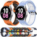 For Samsung Galaxy Watch 6 Classic 43mm Two-Color Breathable Silicone Watch Band(Orange + Black)