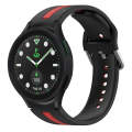 For Samsung Galaxy watch 5 Pro Golf Edition Two-Color Silicone Watch Band(Black+Red)