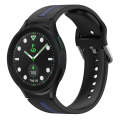 For Samsung Galaxy watch 5 Pro Golf Edition Two-Color Silicone Watch Band(Black+Blue)